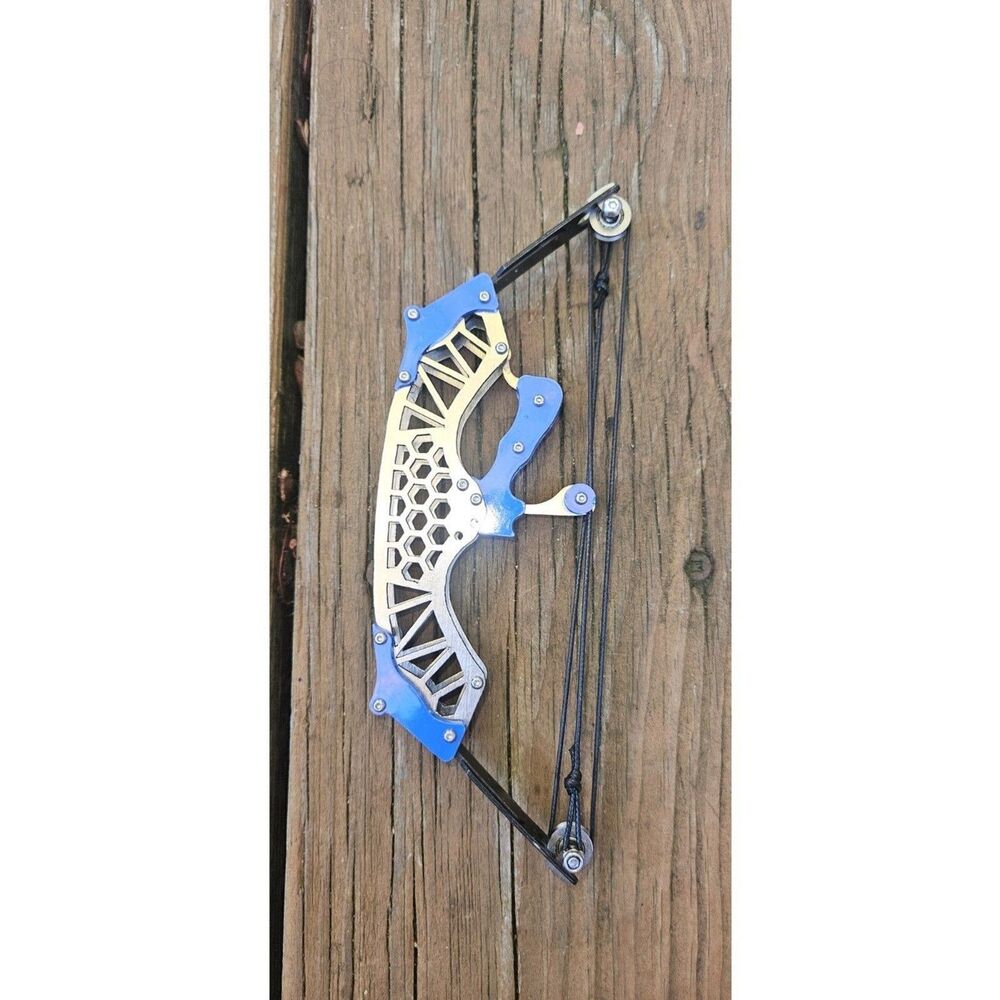 Mini Blue Metal 7.5" Compound Bow